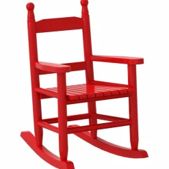 MAISON EXCLUSIVE - Chaises à bascule enfants lot de 2 rouge bois peuplier massif