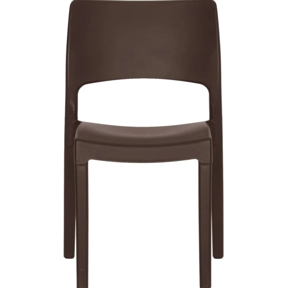 MAISON EXCLUSIVE - Chaises de jardin lot de 2 moka polypropylène