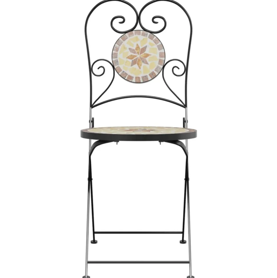 MAISON EXCLUSIVE - Chaises de bistro pliables lot de 2 terre cuite blanc céramique