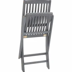 MAISON EXCLUSIVE - Chaises pliables d'extérieur lot de 4 et coussins bois d'acacia