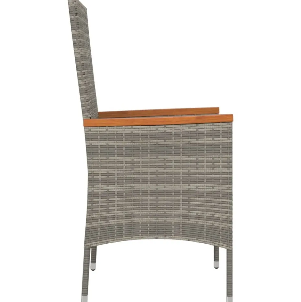 MAISON EXCLUSIVE - Chaises de jardin avec coussins lot de 2 résine tressée gris