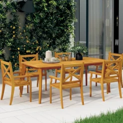 MAISON EXCLUSIVE - Chaises à manger d'extérieur lot de 6 bois d'acacia massif