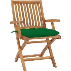 MAISON EXCLUSIVE - Chaises pliables de jardin avec coussins lot de 8 teck solide