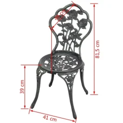 MAISON EXCLUSIVE - Chaises de bistro lot de 2 aluminium coulé vert