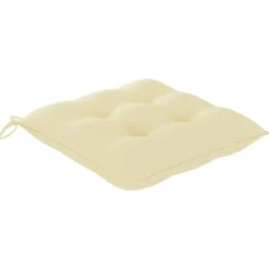 MAISON EXCLUSIVE - Chaises de jardin lot de 2 et coussins blanc crème teck massif