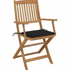 MAISON EXCLUSIVE - Chaises pliables d'extérieur et coussins lot de 8 bois d'acacia