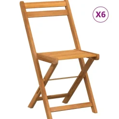 MAISON EXCLUSIVE - Chaises de bistrot pliantes lot de 6 bois d'acacia solide