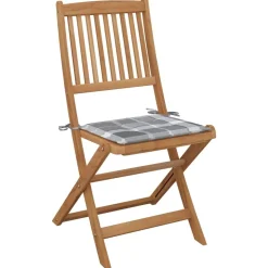 MAISON EXCLUSIVE - Chaises pliables d'extérieur et coussins lot de 8 bois d'acacia