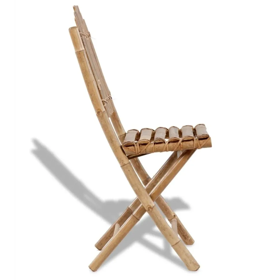 MAISON EXCLUSIVE - Chaises pliables d'extérieur bambou 4 pcs