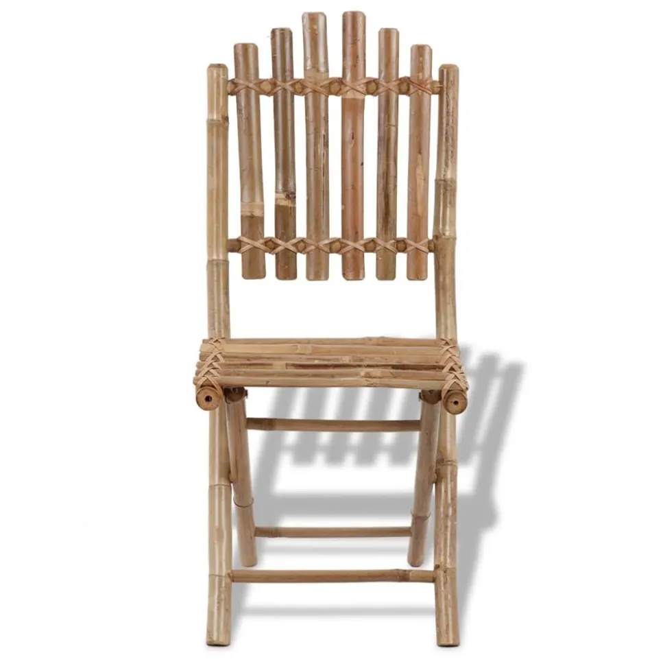MAISON EXCLUSIVE - Chaises pliables d'extérieur bambou 4 pcs