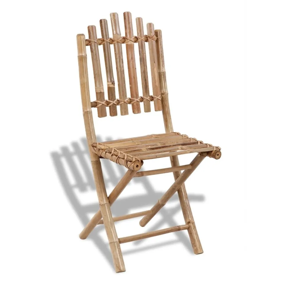 MAISON EXCLUSIVE - Chaises pliables d'extérieur bambou 4 pcs
