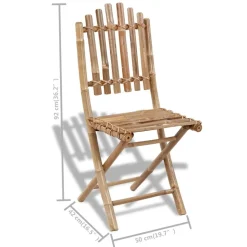 MAISON EXCLUSIVE - Chaises pliables d'extérieur bambou 4 pcs