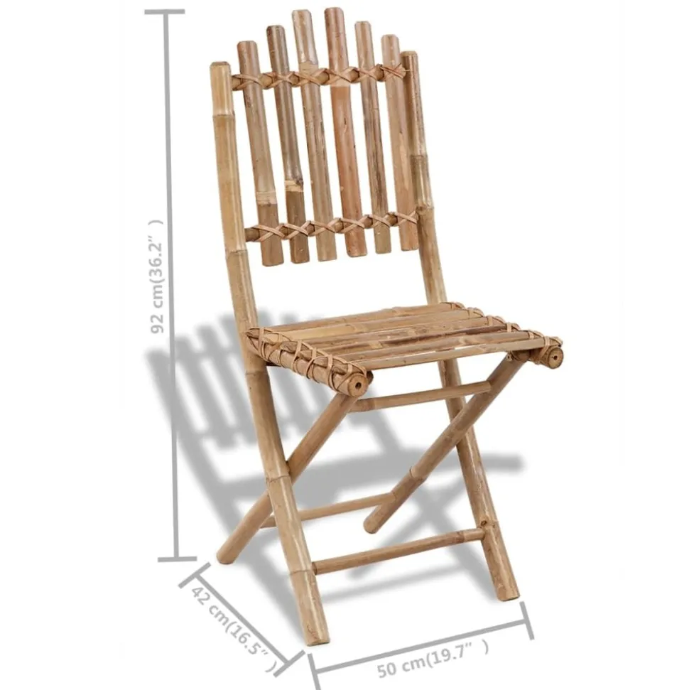 MAISON EXCLUSIVE - Chaises pliables d'extérieur bambou 4 pcs