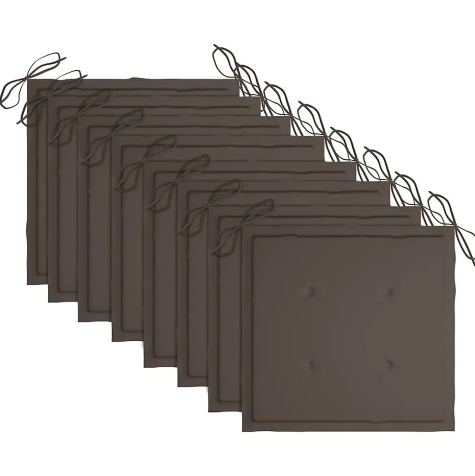 MAISON EXCLUSIVE - Chaises de jardin empilables avec coussins lot de 8 teck solide