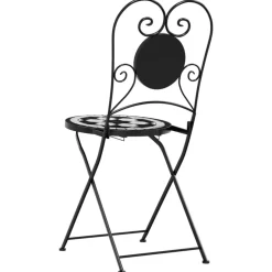 MAISON EXCLUSIVE - Chaises de bistro pliables lot de 2 noir et blanc céramique