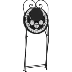 MAISON EXCLUSIVE - Chaises de bistro pliables lot de 2 noir et blanc céramique