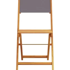 MAISON EXCLUSIVE - Chaises de bistrot lot de 2 anthracite bois acacia massif tissu
