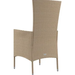 MAISON EXCLUSIVE - Chaises de jardin avec coussins lot de 2 résine tressée beige