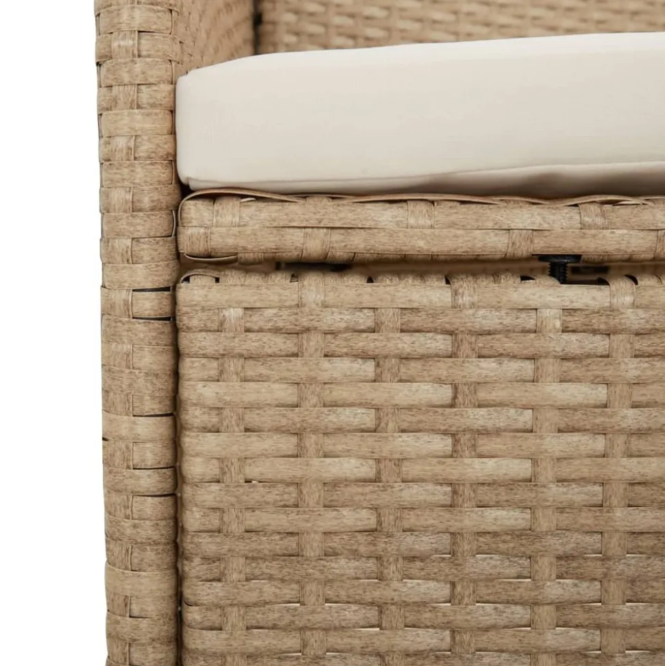 MAISON EXCLUSIVE - Chaises de jardin avec coussins lot de 2 résine tressée beige