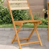 MAISON EXCLUSIVE - Chaises de bistrot lot de 2 beige bois d'acacia et corde