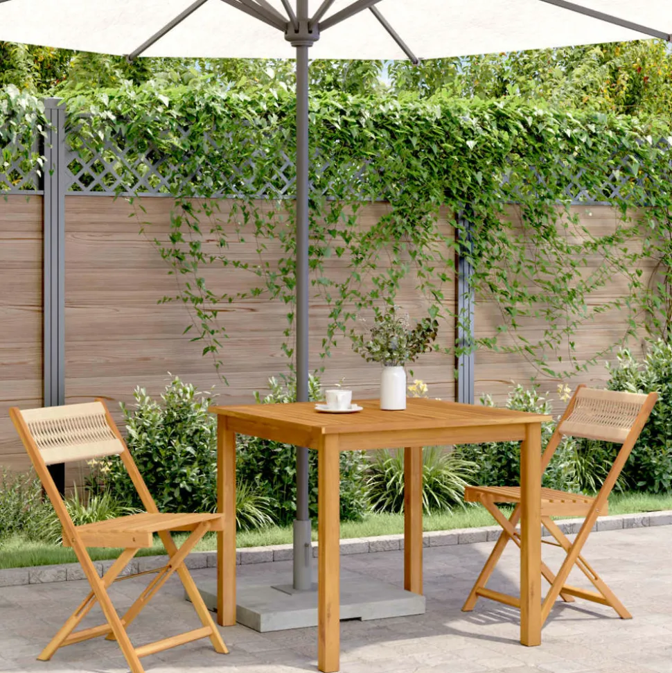 MAISON EXCLUSIVE - Chaises de bistrot lot de 2 beige bois d'acacia et corde