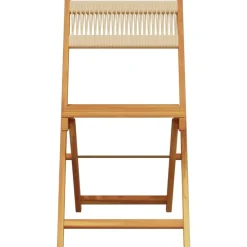 MAISON EXCLUSIVE - Chaises de bistrot lot de 2 beige bois d'acacia et corde