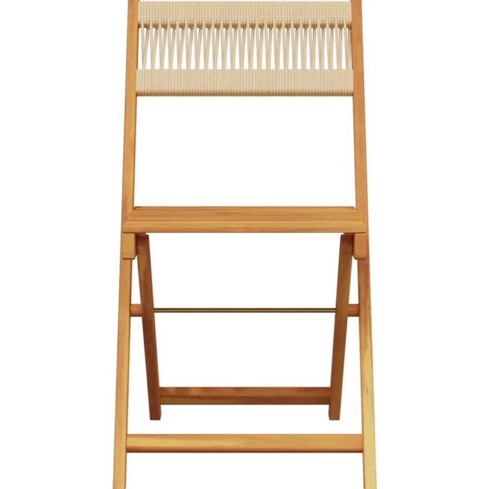 MAISON EXCLUSIVE - Chaises de bistrot lot de 2 beige bois d'acacia et corde