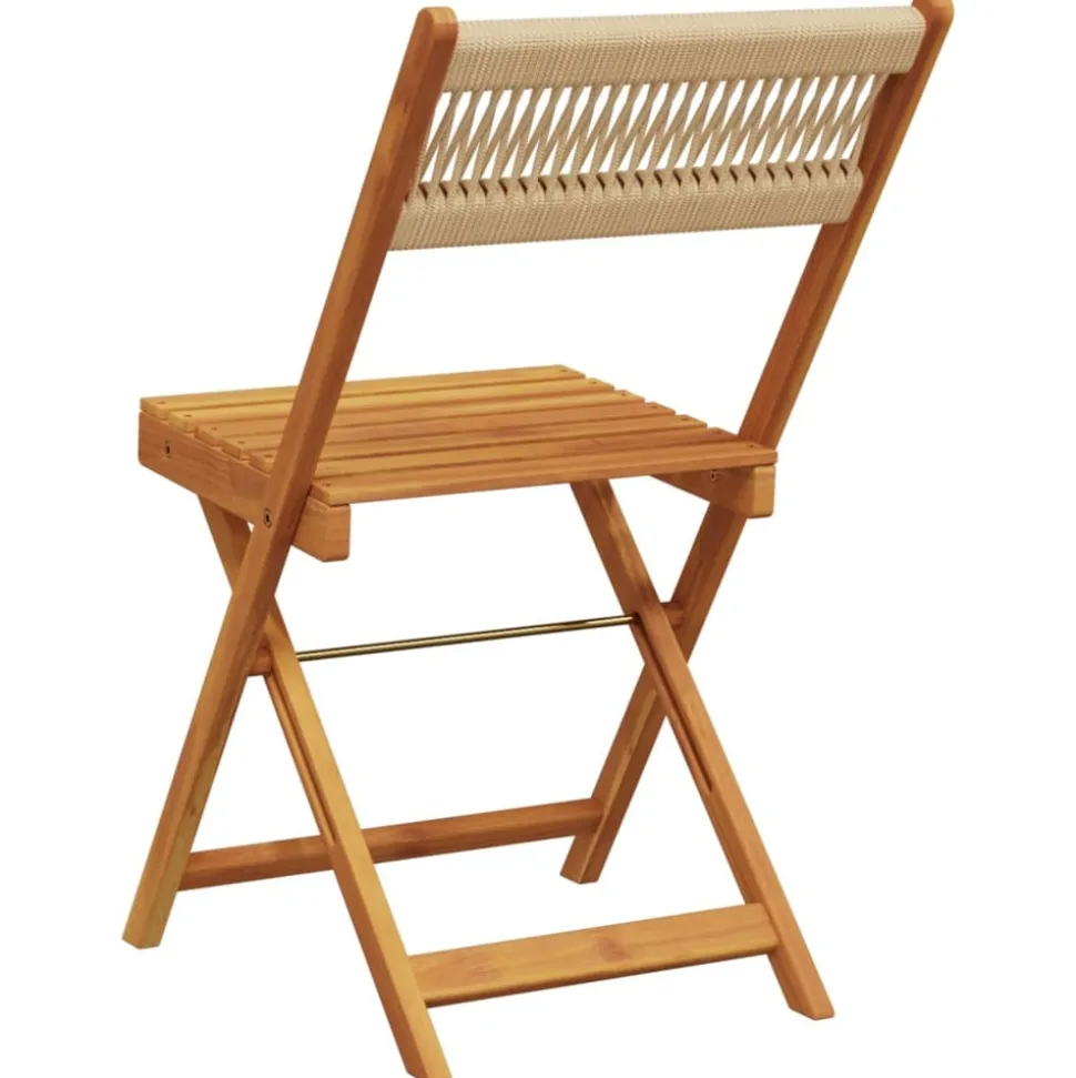MAISON EXCLUSIVE - Chaises de bistrot lot de 2 beige bois d'acacia et corde