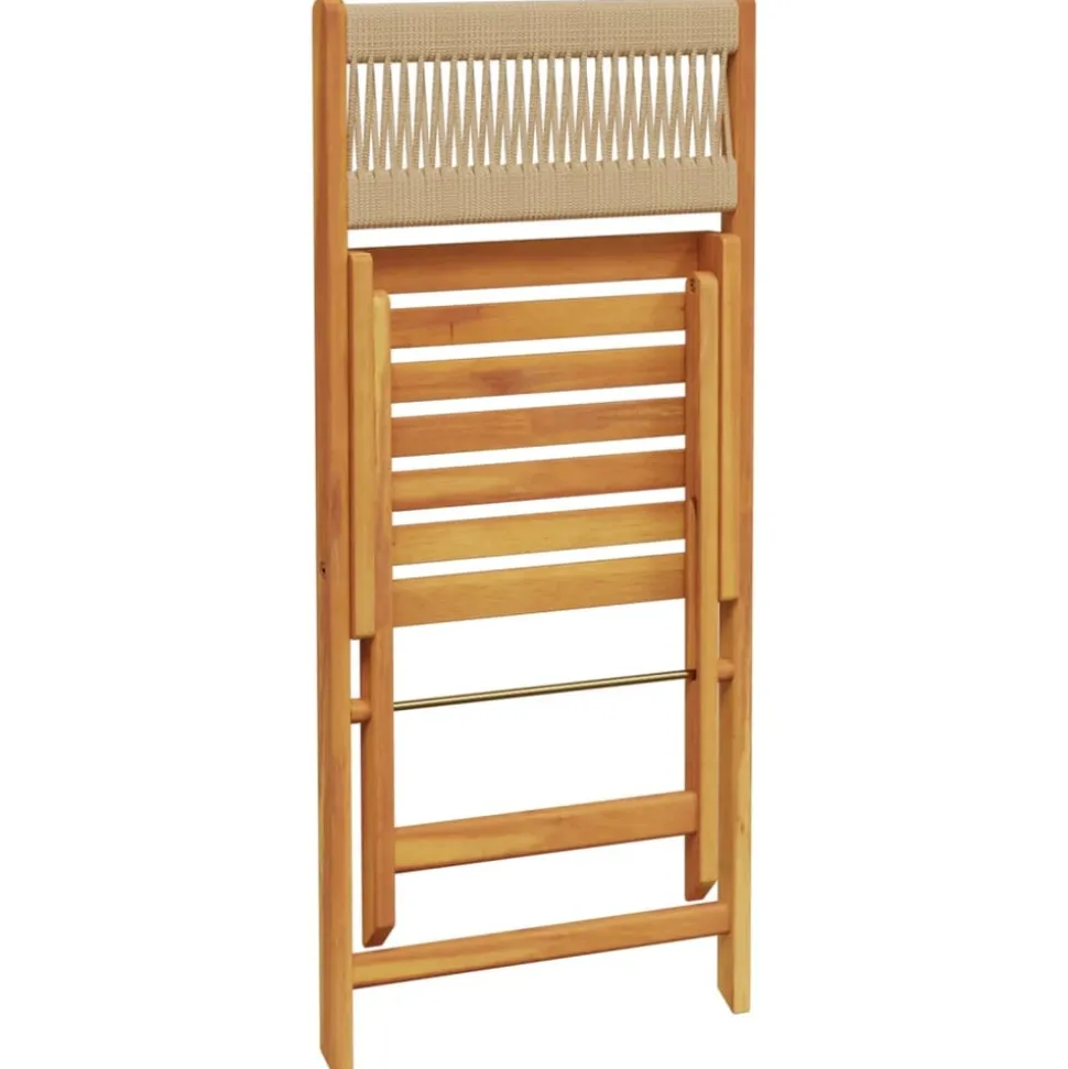 MAISON EXCLUSIVE - Chaises de bistrot lot de 2 beige bois d'acacia et corde