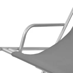 MAISON EXCLUSIVE - Chaises inclinables de terrasse lot de 2 acier gris