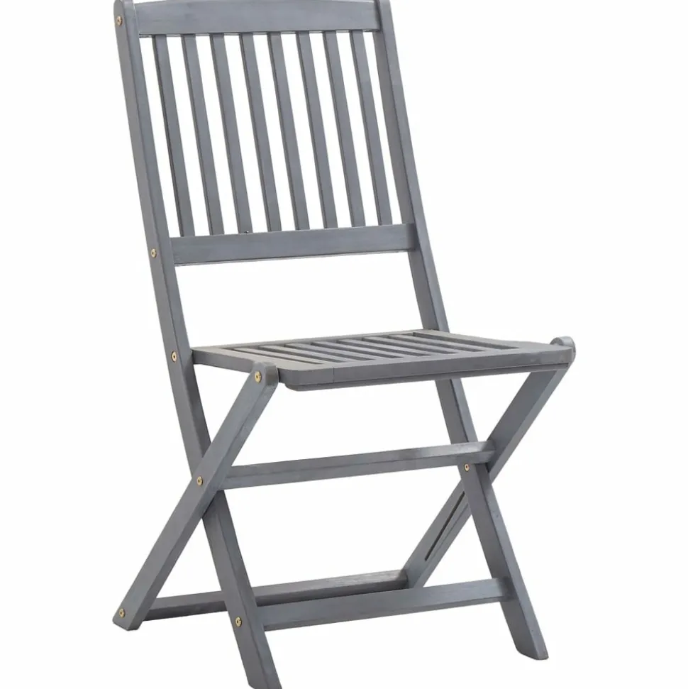 MAISON EXCLUSIVE - Chaises pliables d'extérieur lot de 6 et coussins bois d'acacia