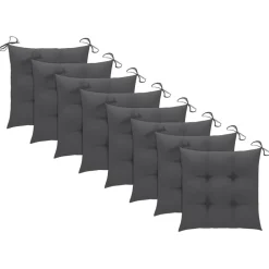 MAISON EXCLUSIVE - Chaises pliables de jardin avec coussins lot de 8 teck solide