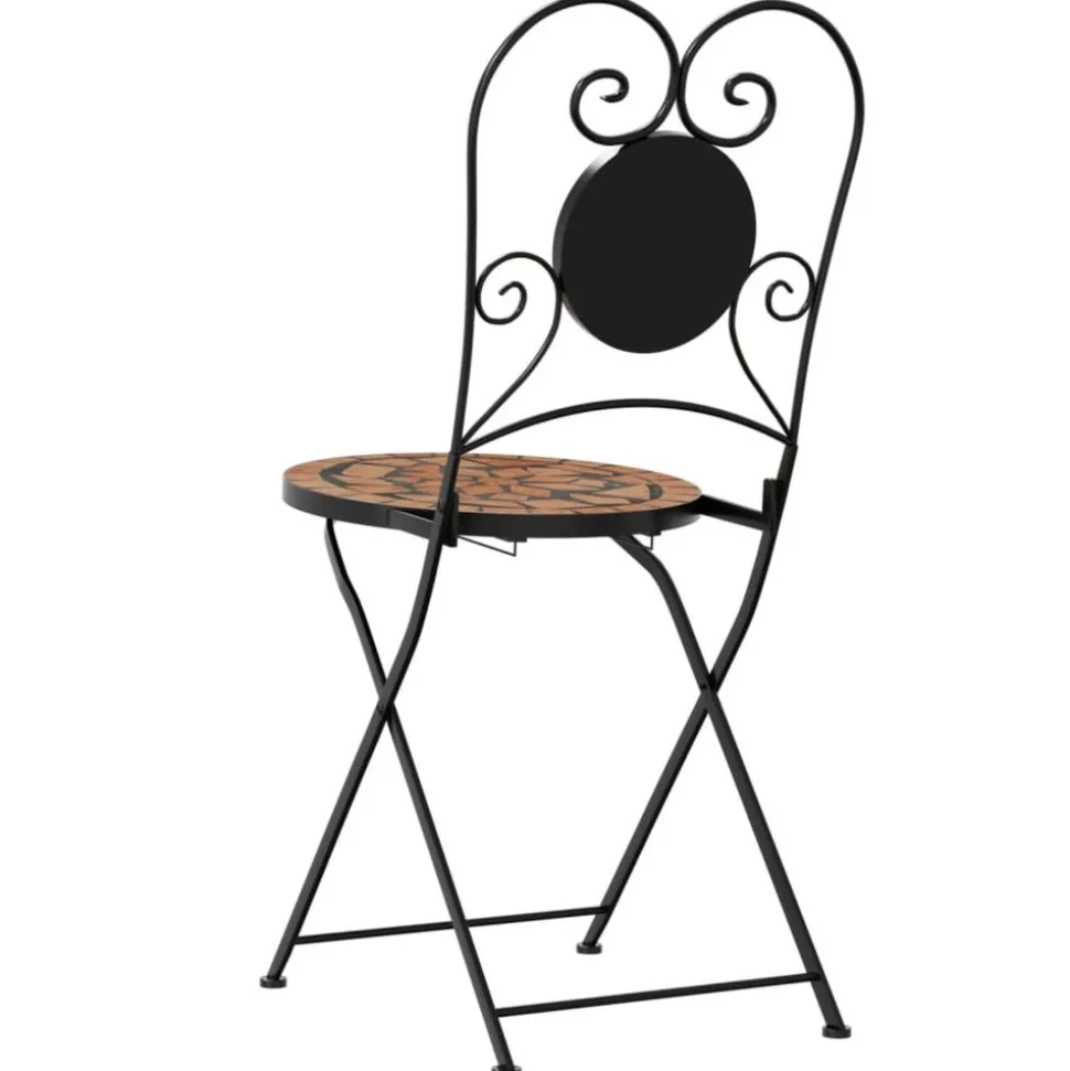 MAISON EXCLUSIVE - Chaises de bistrot pliables lot de 2 terre cuite céramique