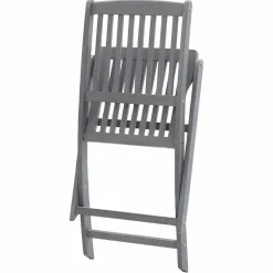MAISON EXCLUSIVE - Chaises pliables d'extérieur lot de 8 et coussins bois d'acacia