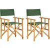 MAISON EXCLUSIVE - Chaises de metteur en scène lot de 2 bois massif d'acacia vert