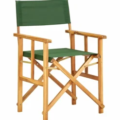 MAISON EXCLUSIVE - Chaises de metteur en scène lot de 2 bois massif d'acacia vert