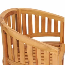 MAISON EXCLUSIVE - Chaises en forme de banane lot de 2 bois de teck solide