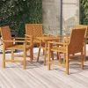 MAISON EXCLUSIVE - Chaises à manger de jardin lot de 4 bois massif d'acacia