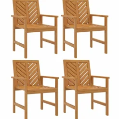 MAISON EXCLUSIVE - Chaises à manger de jardin lot de 4 bois massif d'acacia