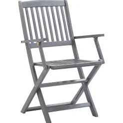 MAISON EXCLUSIVE - Chaises pliables d'extérieur lot de 2 et coussins bois d'acacia