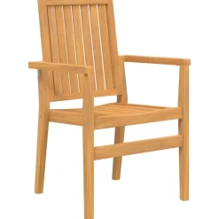 MAISON EXCLUSIVE - Chaises de jardin empilables lot de 6 56,5x57,5x91 cm bois teck