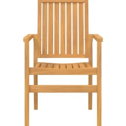 MAISON EXCLUSIVE - Chaises de jardin empilables lot de 6 56,5x57,5x91 cm bois teck