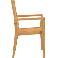 MAISON EXCLUSIVE - Chaises de jardin empilables lot de 6 56,5x57,5x91 cm bois teck
