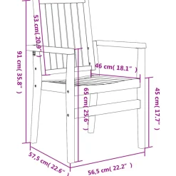 MAISON EXCLUSIVE - Chaises de jardin empilables lot de 6 56,5x57,5x91 cm bois teck