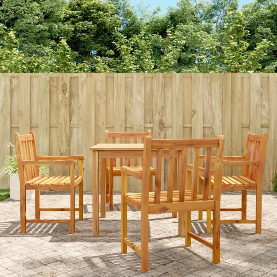 MAISON EXCLUSIVE - Chaises de jardin lot de 4 56x55,5x90 bois massif d'acacia