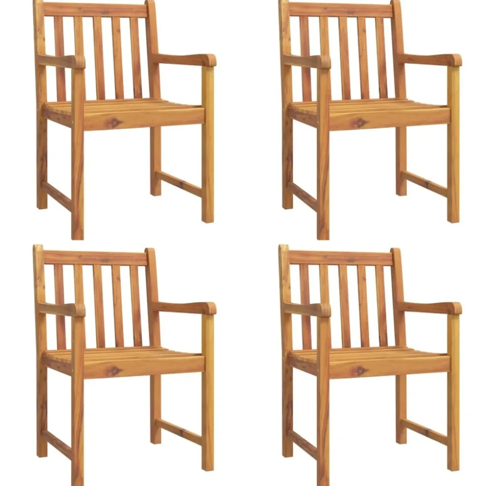 MAISON EXCLUSIVE - Chaises de jardin lot de 4 56x55,5x90 bois massif d'acacia