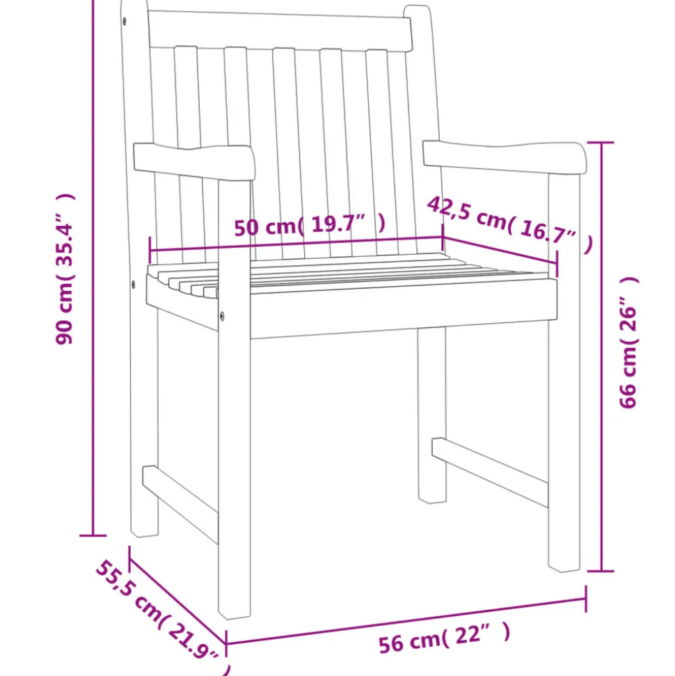 MAISON EXCLUSIVE - Chaises de jardin lot de 4 56x55,5x90 bois massif d'acacia
