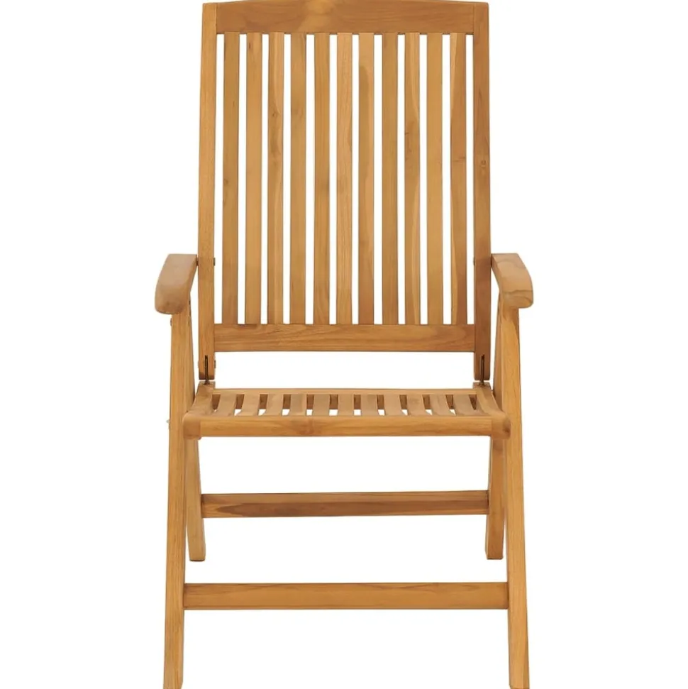 MAISON EXCLUSIVE - Chaises de jardin inclinables lot de 2 et coussins teck massif