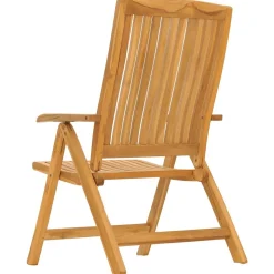 MAISON EXCLUSIVE - Chaises de jardin inclinables lot de 2 et coussins teck massif