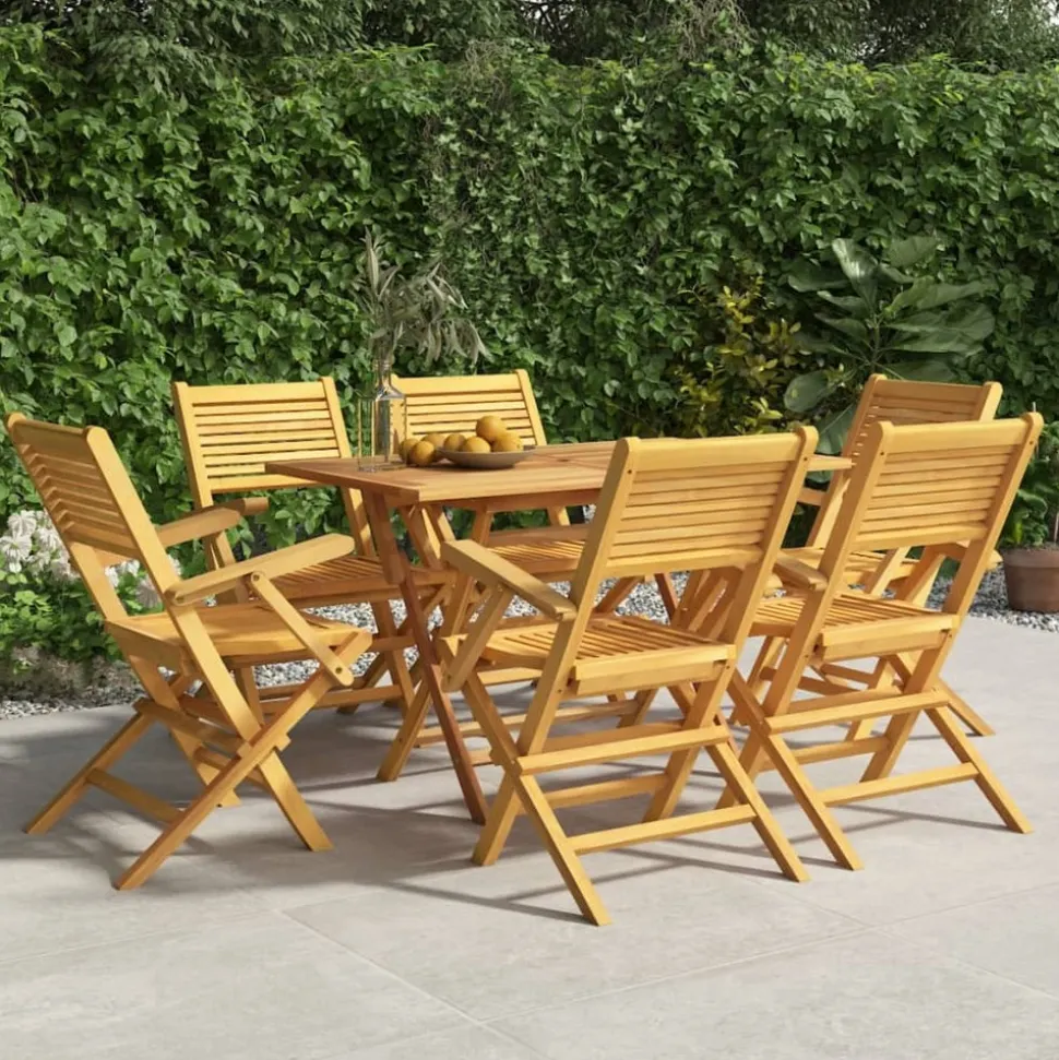 MAISON EXCLUSIVE - Chaises de jardin pliantes lot de 6 55x62x90cm bois massif teck